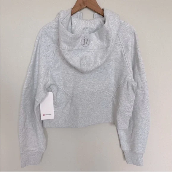NWT Lululemon Scuba Oversized 1/2 Zip Hoodie Heathered Core Light Grey Size M/L